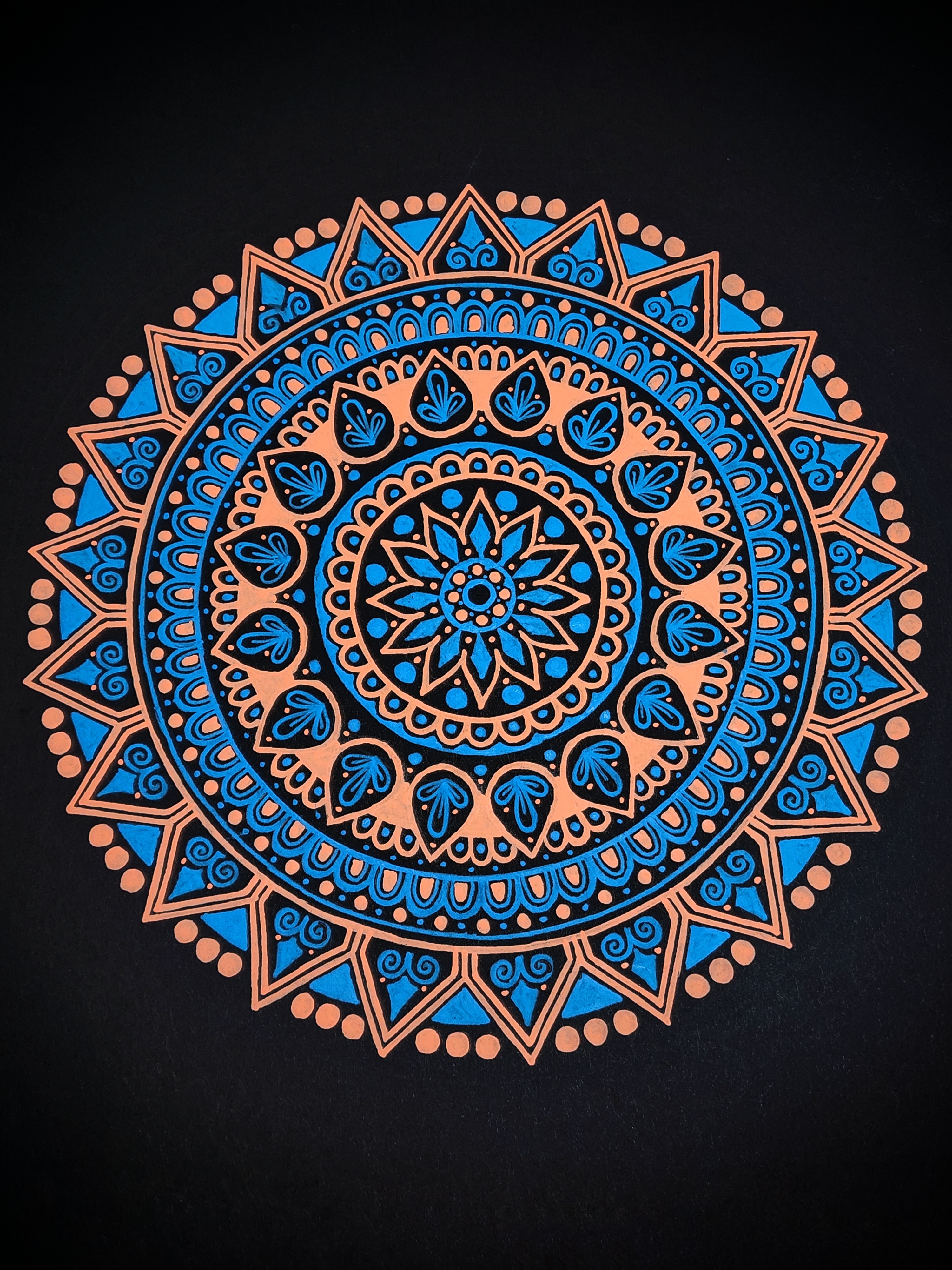 Blue & Orange Mandala