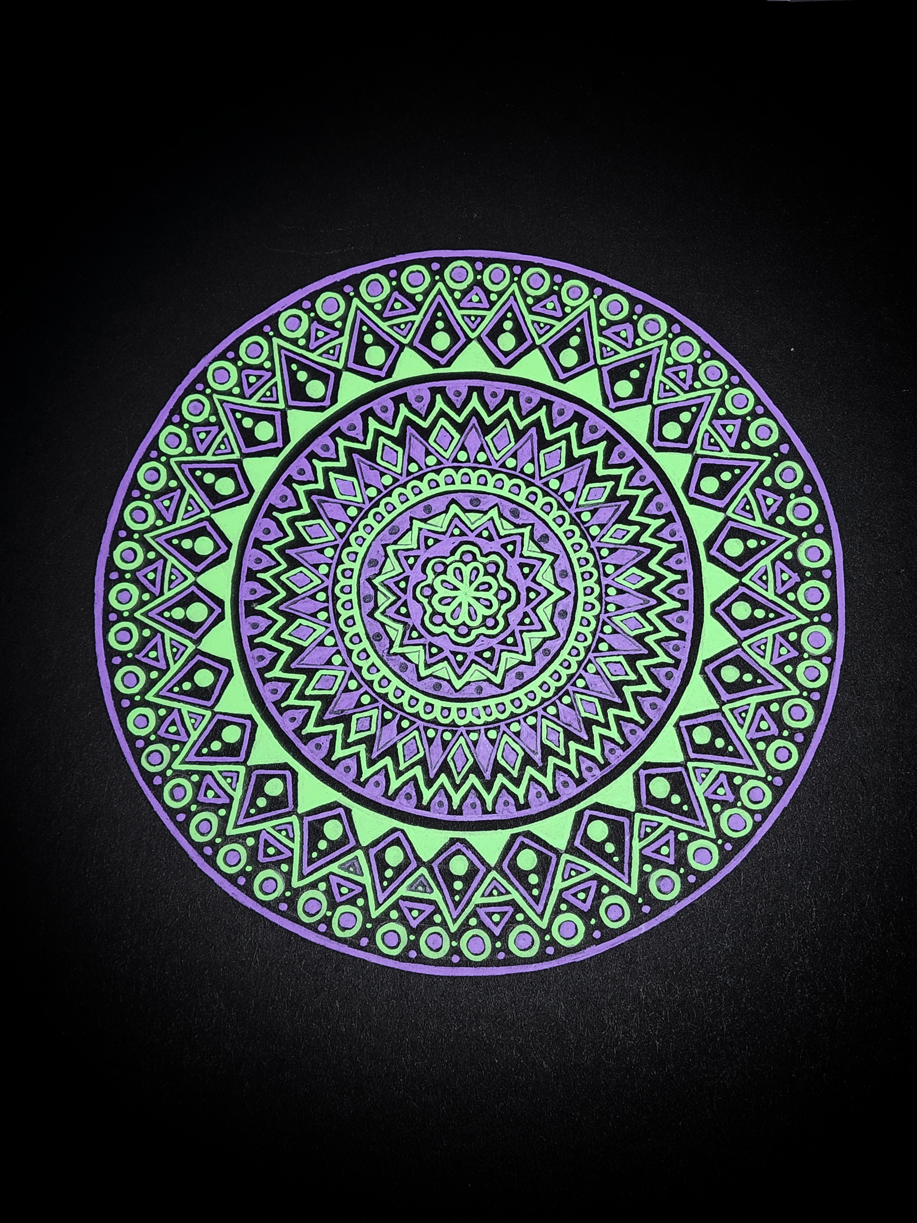 Green & Purple Mandala